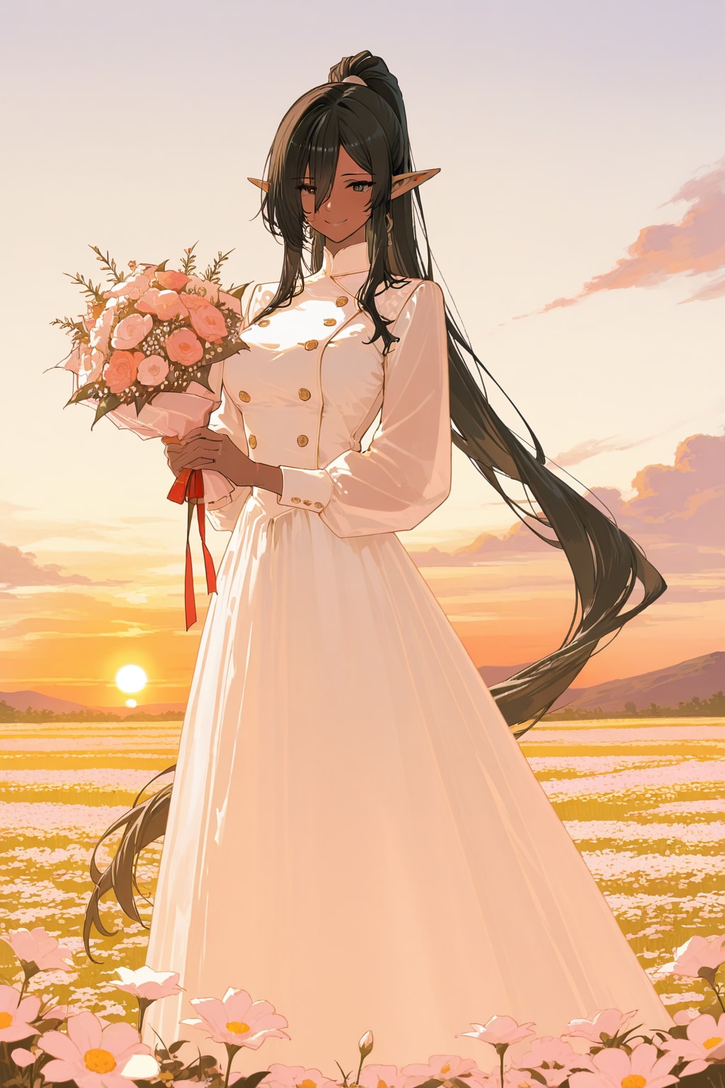 今日も夕日が綺麗じゃ！
