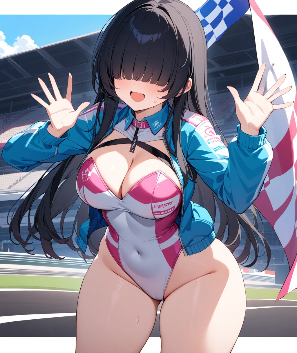 フタタビレースクイーンアルバイトメカクレガール