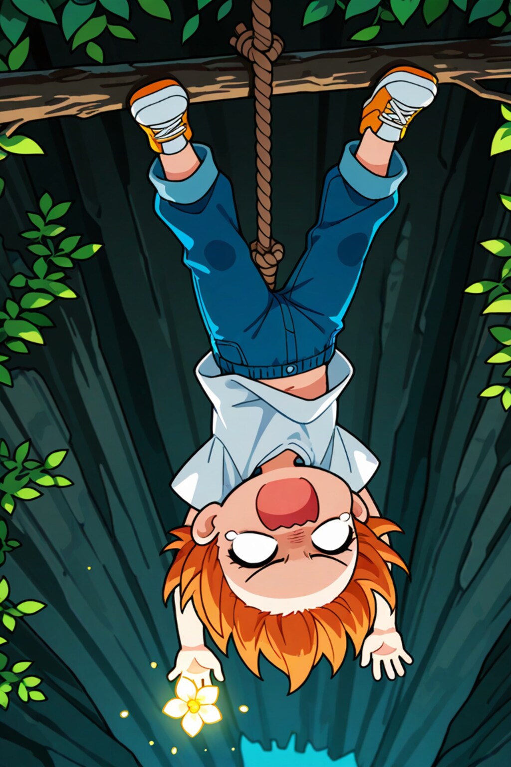 伝説の花を狙う白目ちゃん