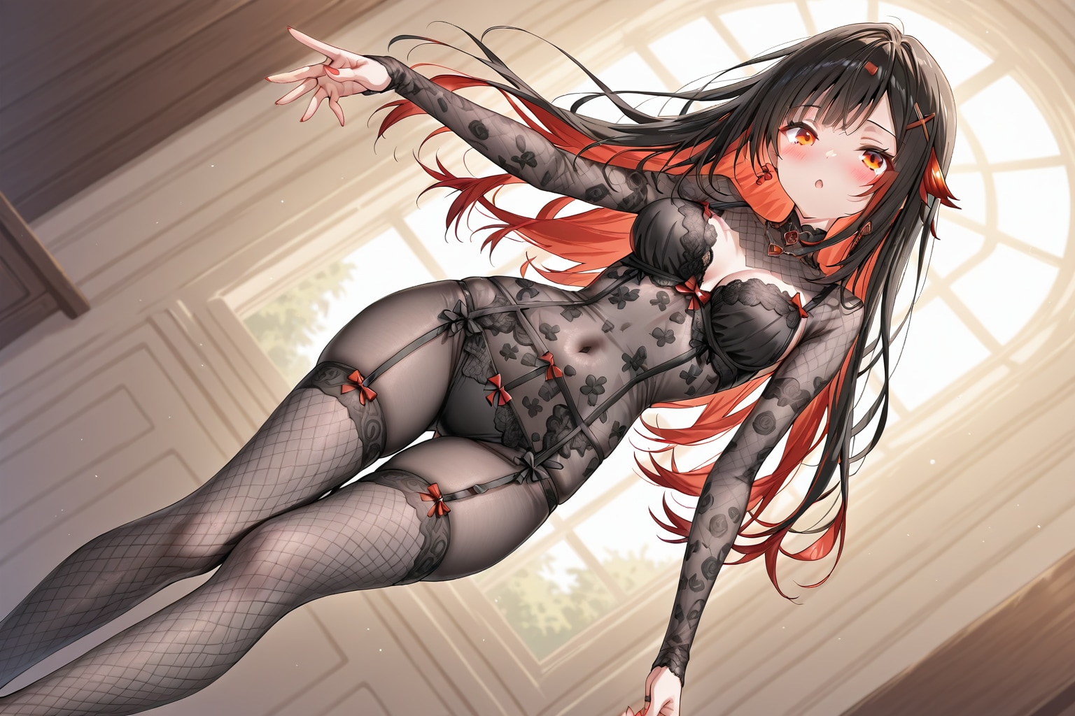 【簡単呪文】メッシュランジェリーセット　ー横長画像ー