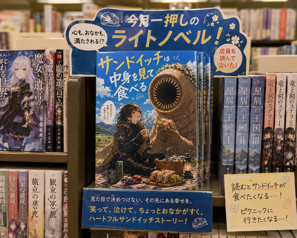 サンドイッチは中身を見て食べる