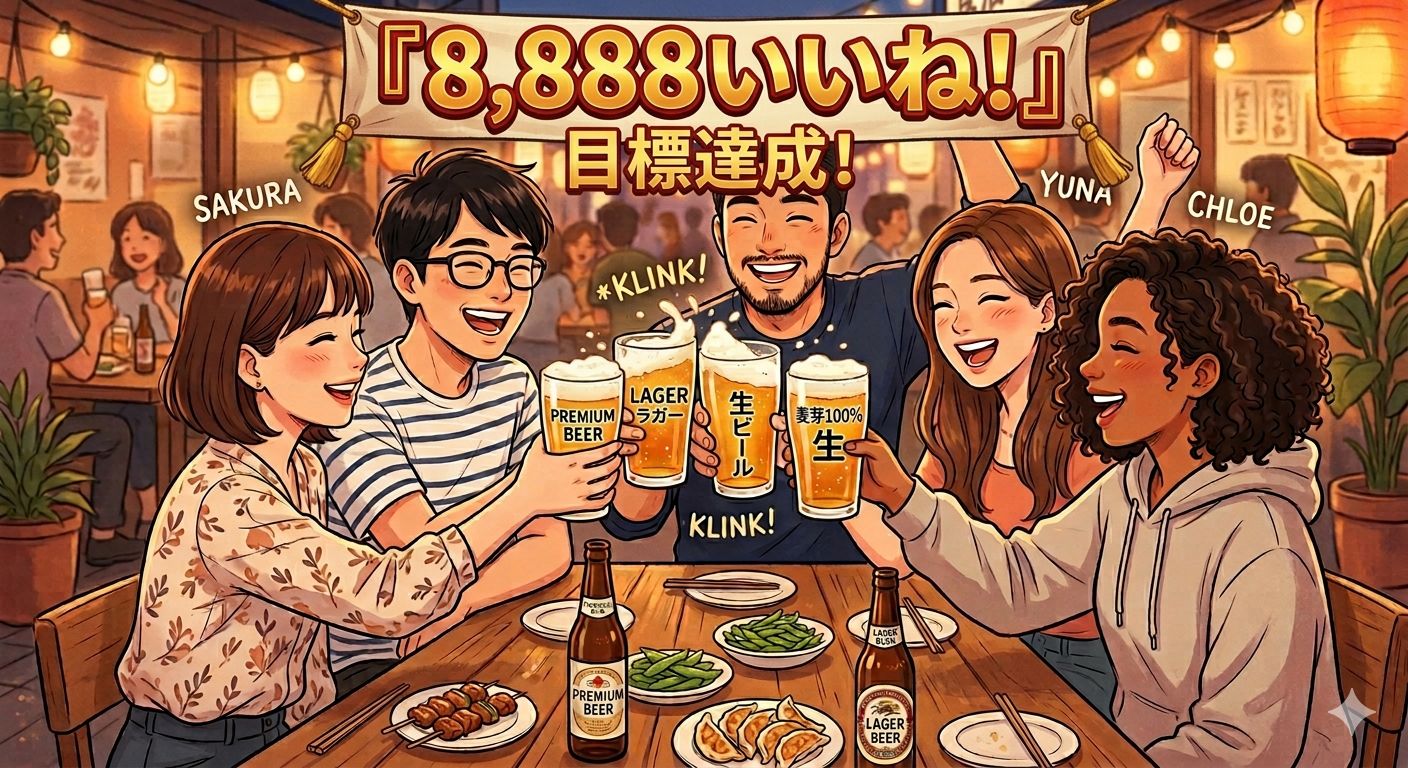ありがとう！８，８８８いいね