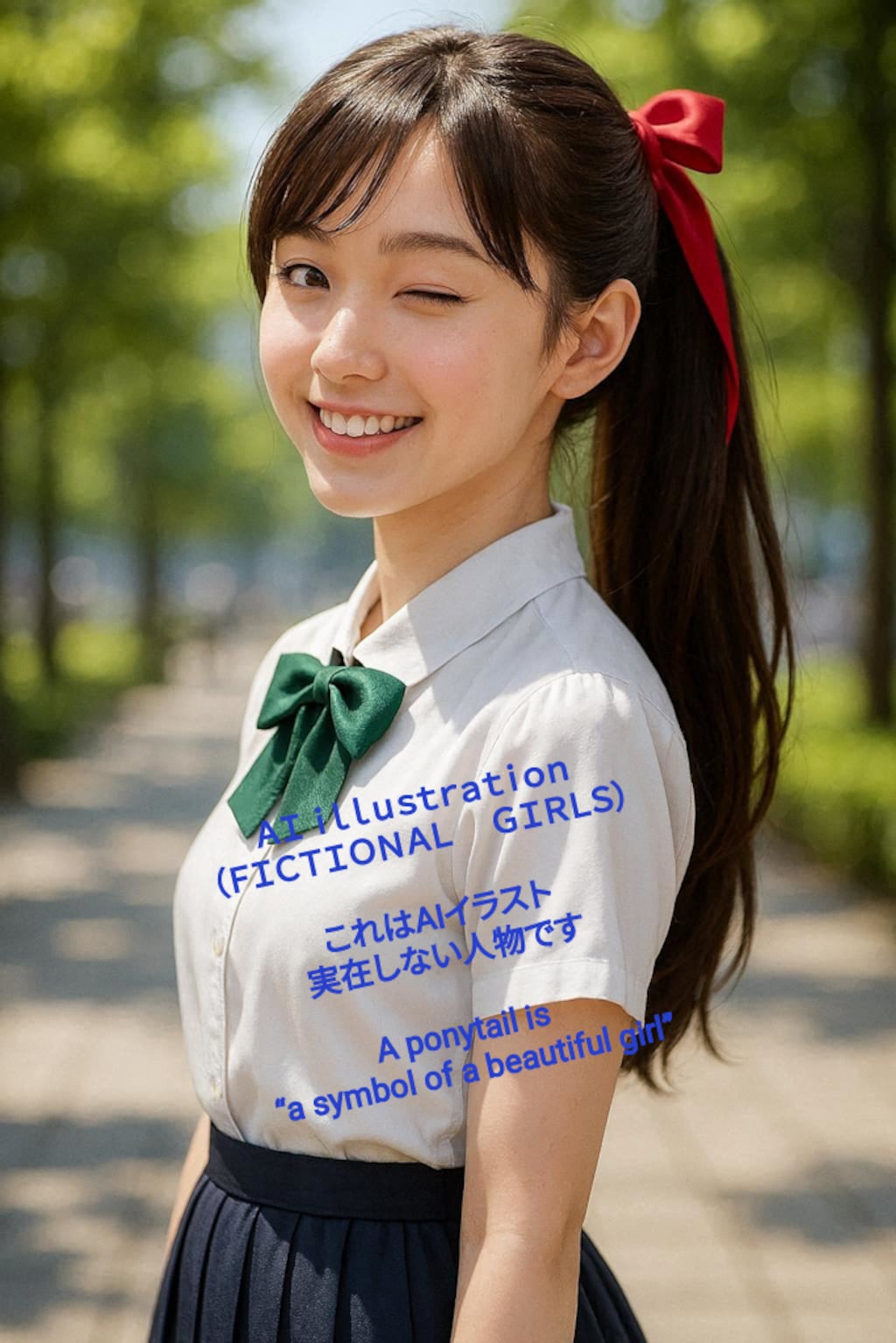 ポニーテール美少女