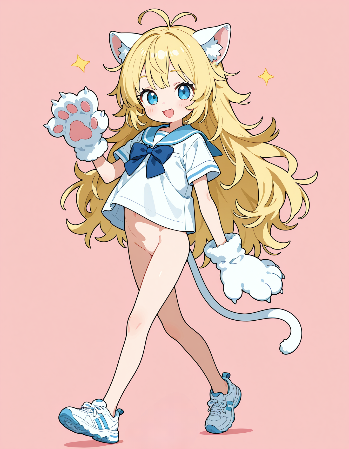 もさもさ金髪制服ネコちゃん