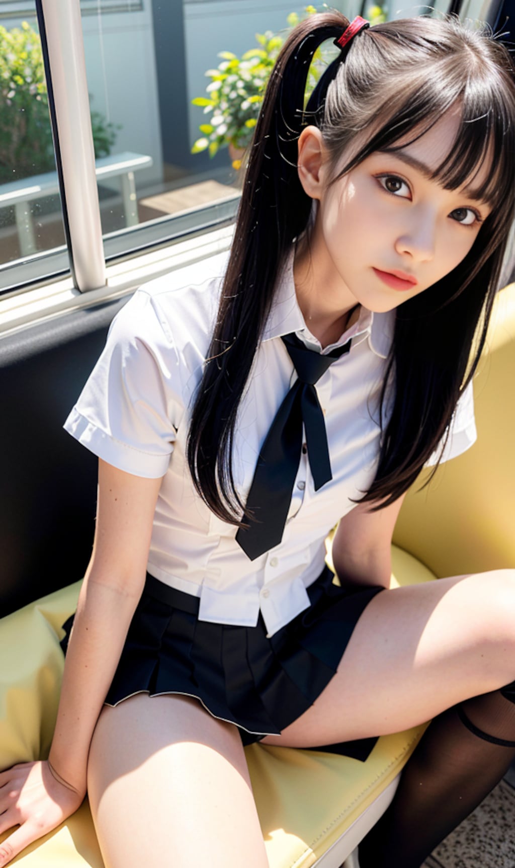 はっ？！こんなとこで見せるわけないじゃん、電車だよ、バカなの？