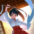 楽しそうに舞を踊る巫女さん 2枚目