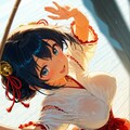 楽しそうに舞を踊る巫女さん 3枚目