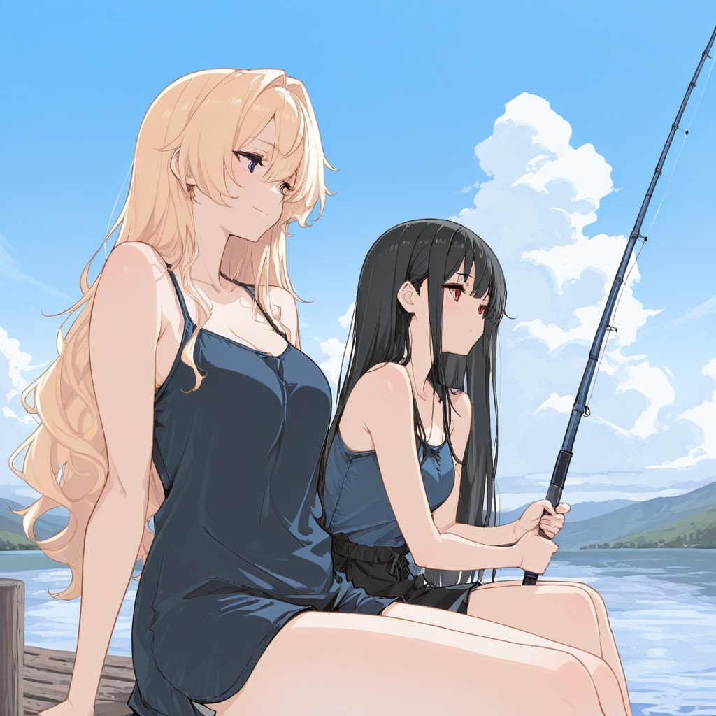 のんびり釣りをする