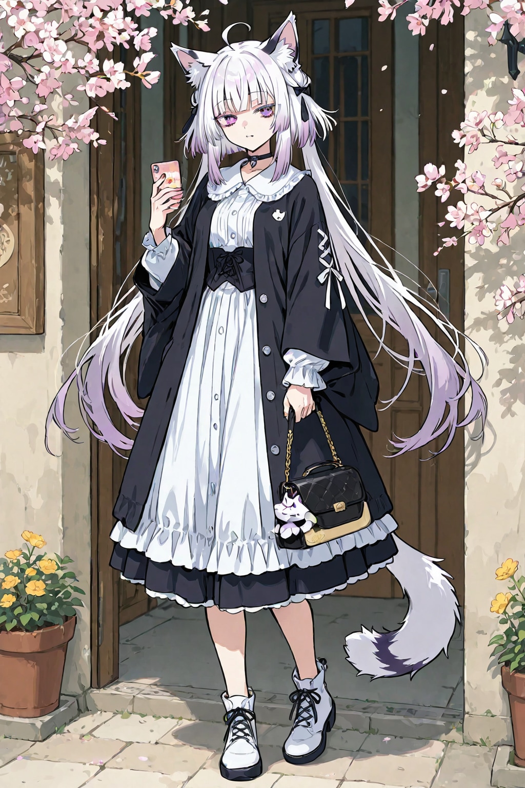 「春を楽しむ弱音ハク」の全身写真