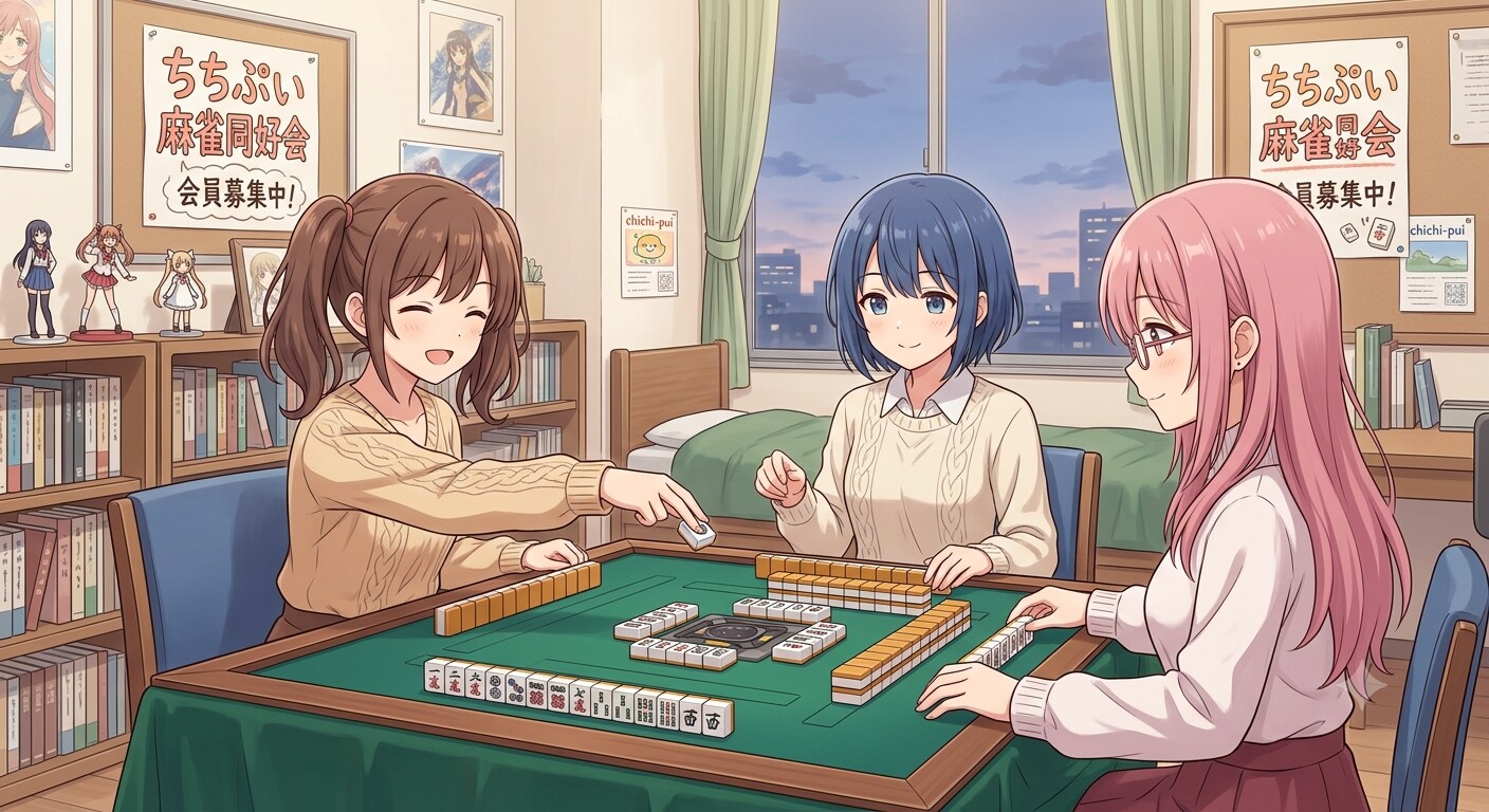放課後の特別レッスン！初めての麻雀牌にドキドキ