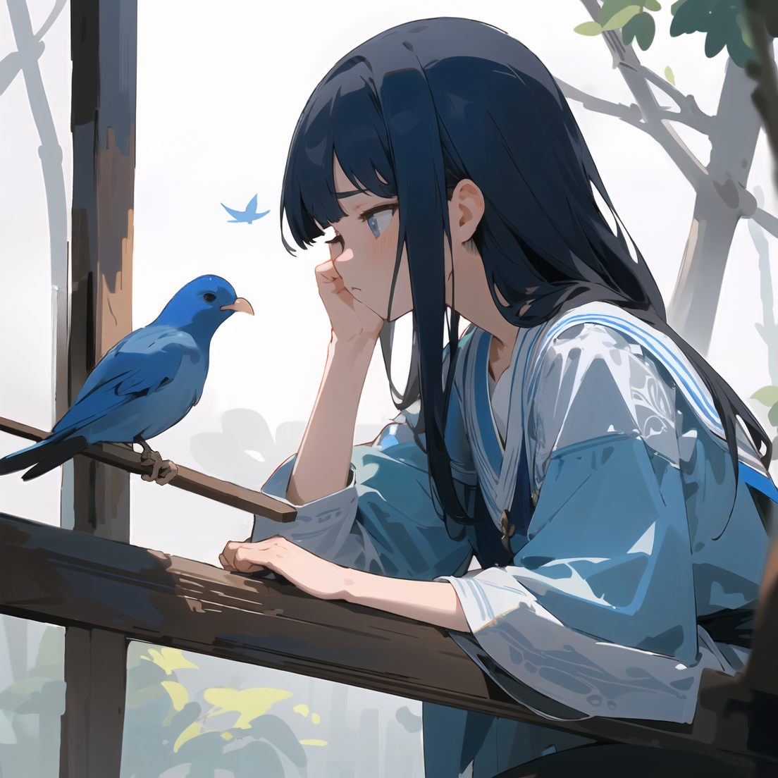 青い鳥と少女