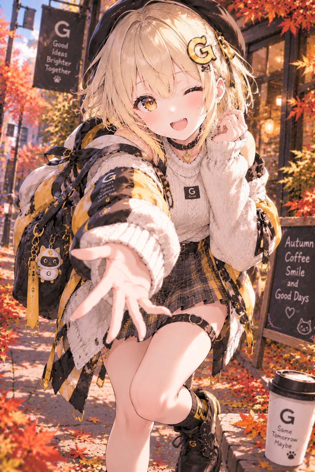 秋コーデ🍁〜ろっきー〜 | の人気AIイラスト・グラビア