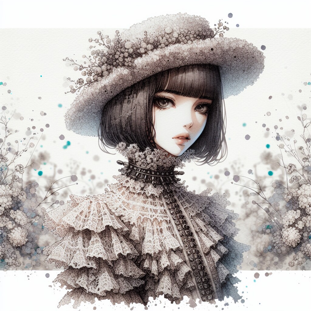 黒いレースの娘 | の人気AIイラスト・グラビア