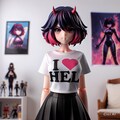 「I love Hell」Tシャツを着ている女の子。 3枚目