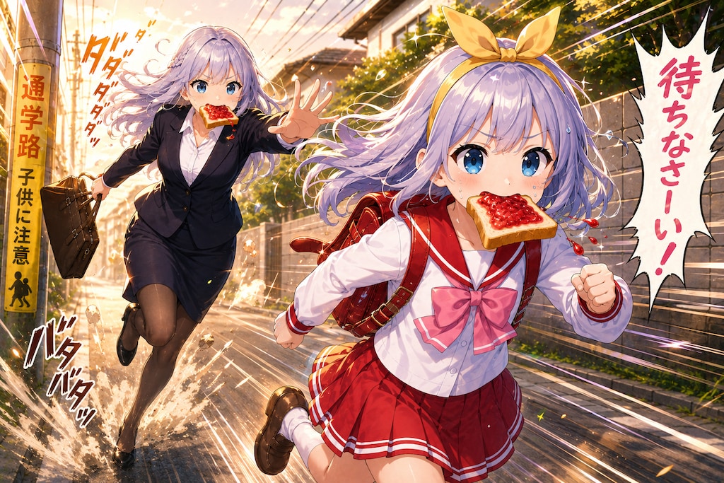 遅刻しそうなのは娘だけではなかった。