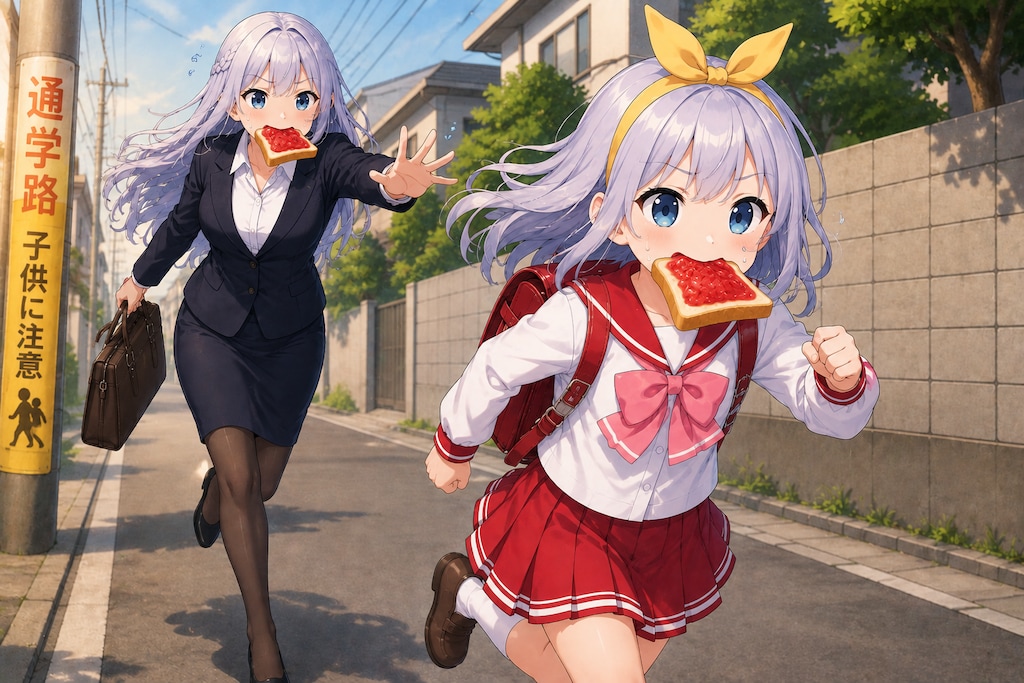 遅刻しそうなのは娘だけではなかった。