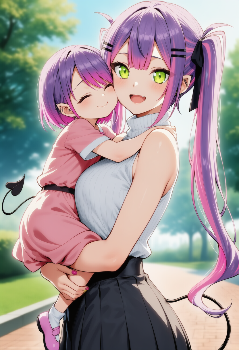 ロリとママの欲張りセット（常闇トワ） | の人気AIイラスト・グラビア