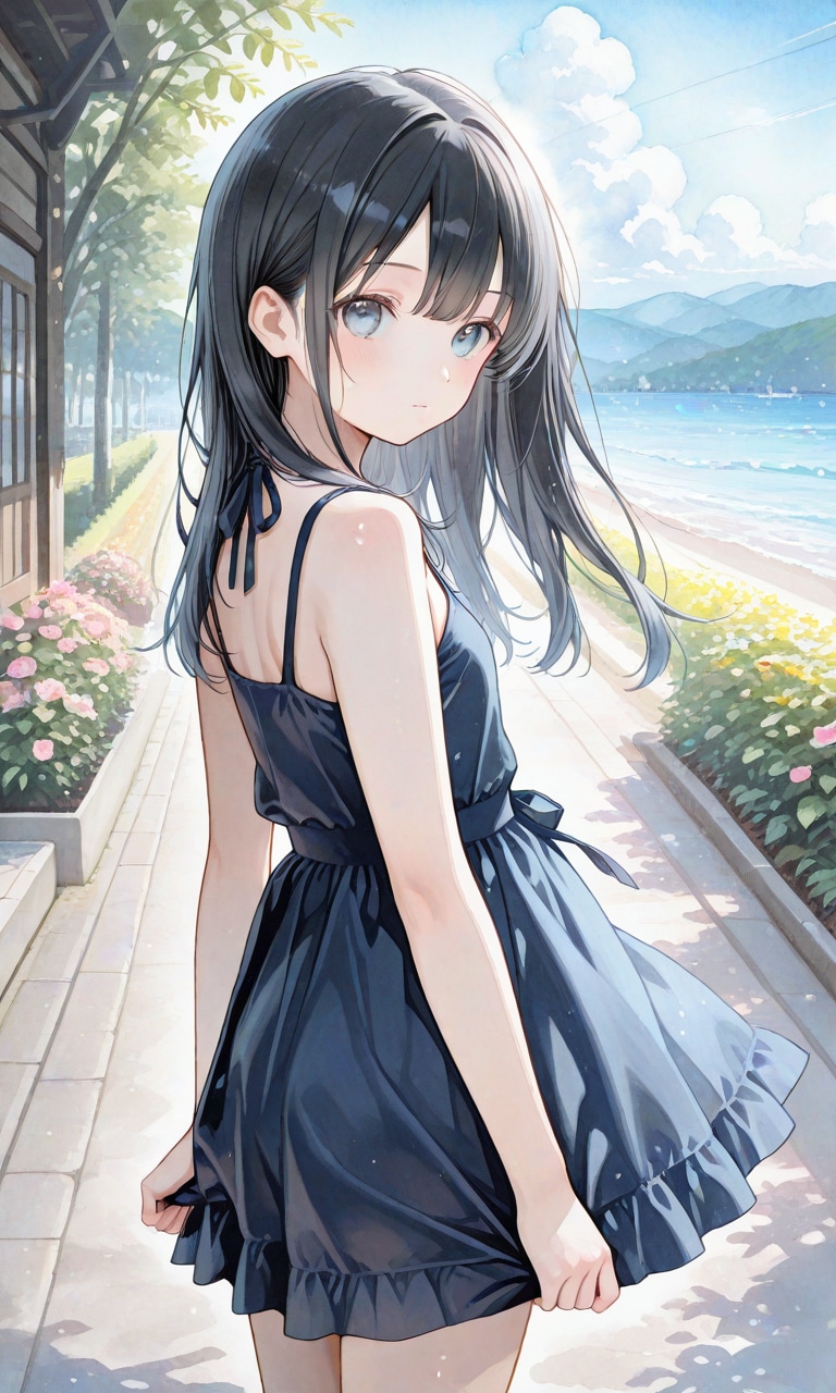 黒髪の美少女(408)