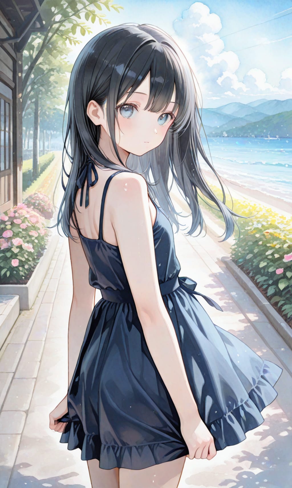 黒髪の美少女(408)