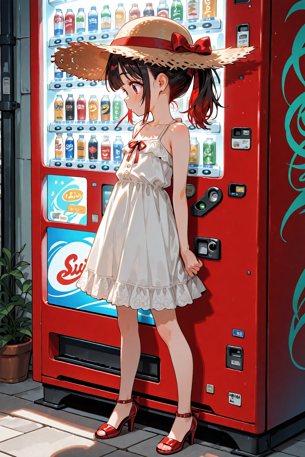 自販機と少女