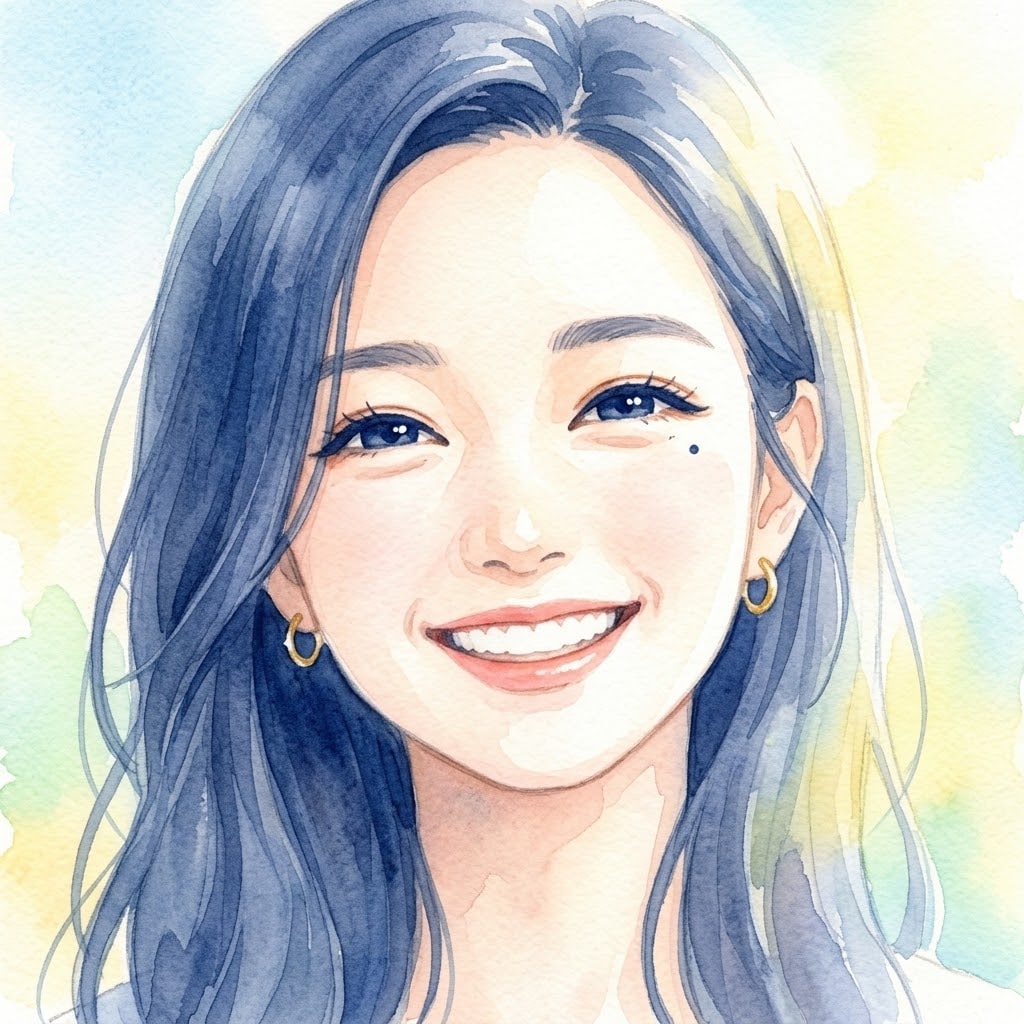 前髪なしで水彩風であいを描くと、女優っぽくなったよ！ | の人気AIイラスト・グラビア