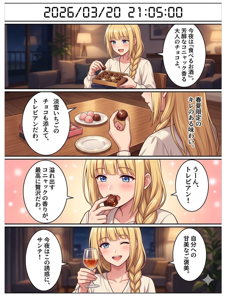 芳醇なコニャックが香る『大人の洋酒チョコ』