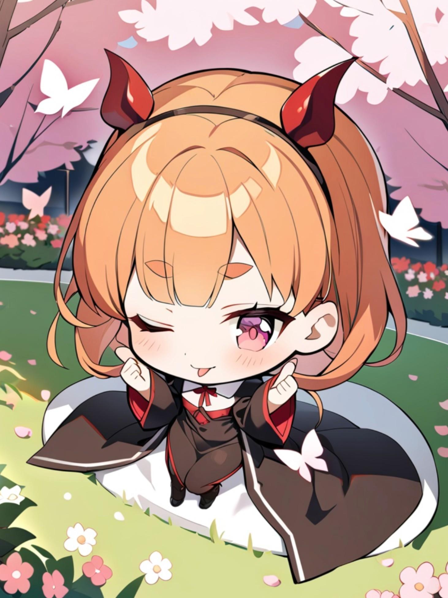 悪魔神官のオレンジ髪ちゃん