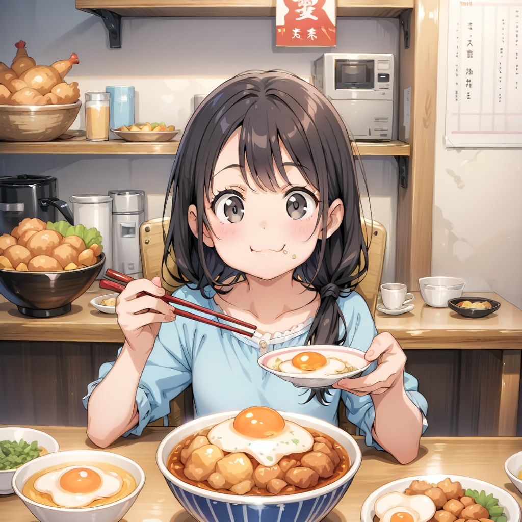 親子丼に追い玉子