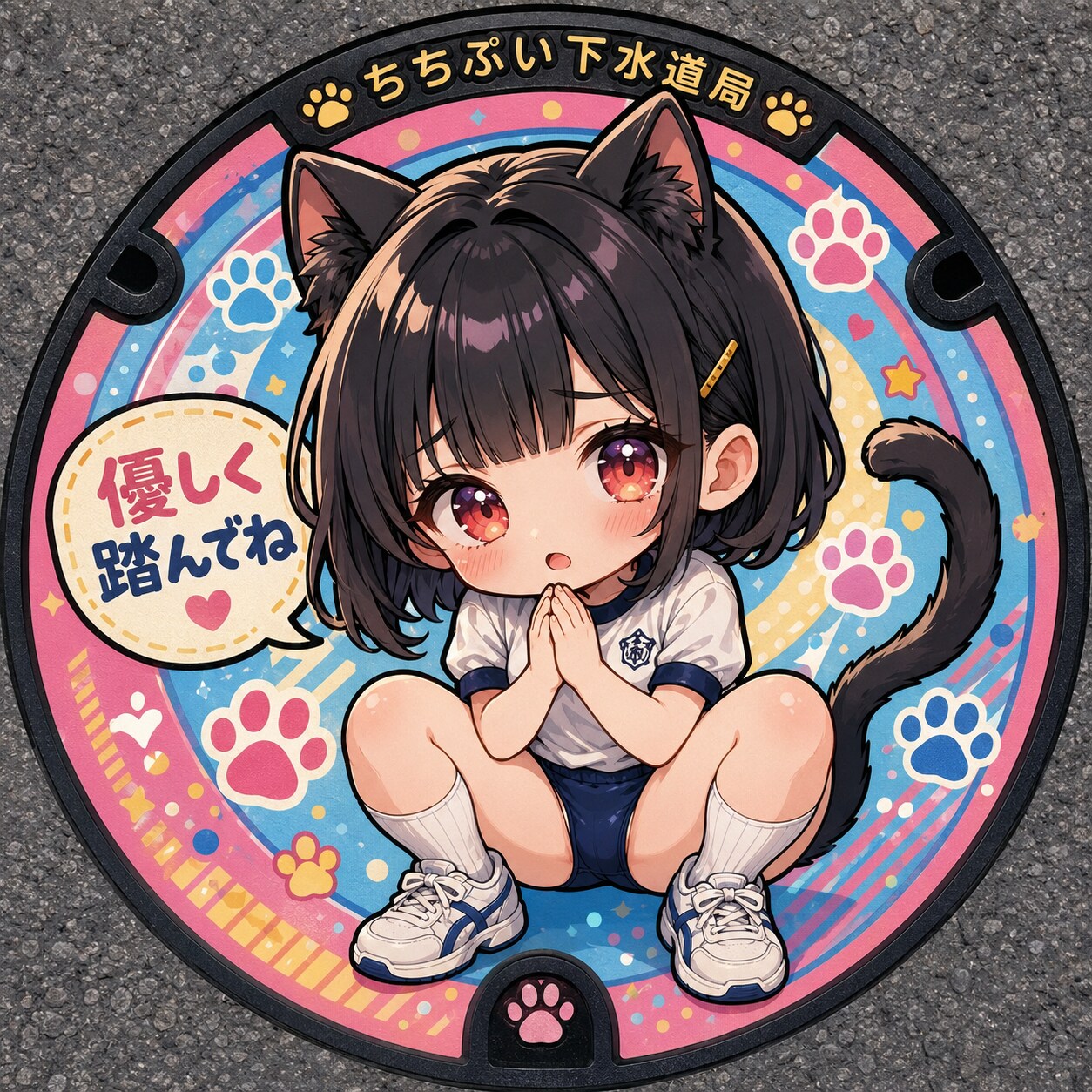 おねだりマンホール ~ 黒髪ボブのブルマ娘１３７ ~