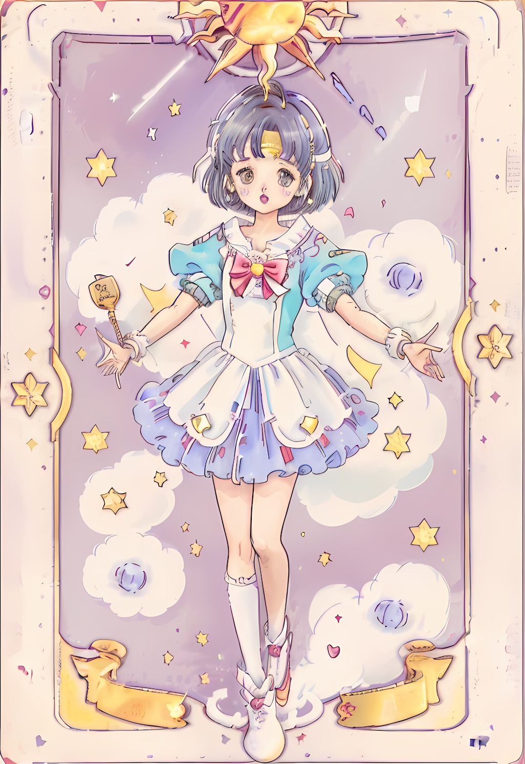 アニメ風タロットカードの作り込み