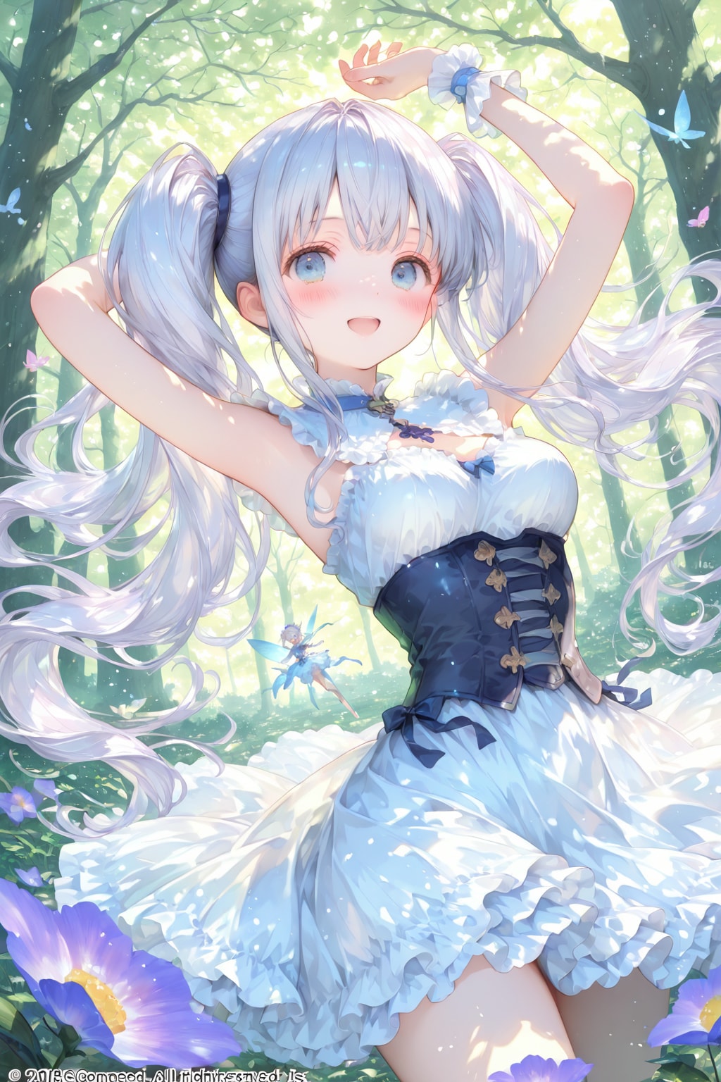 妖精と舞い踊るうちの子達♪