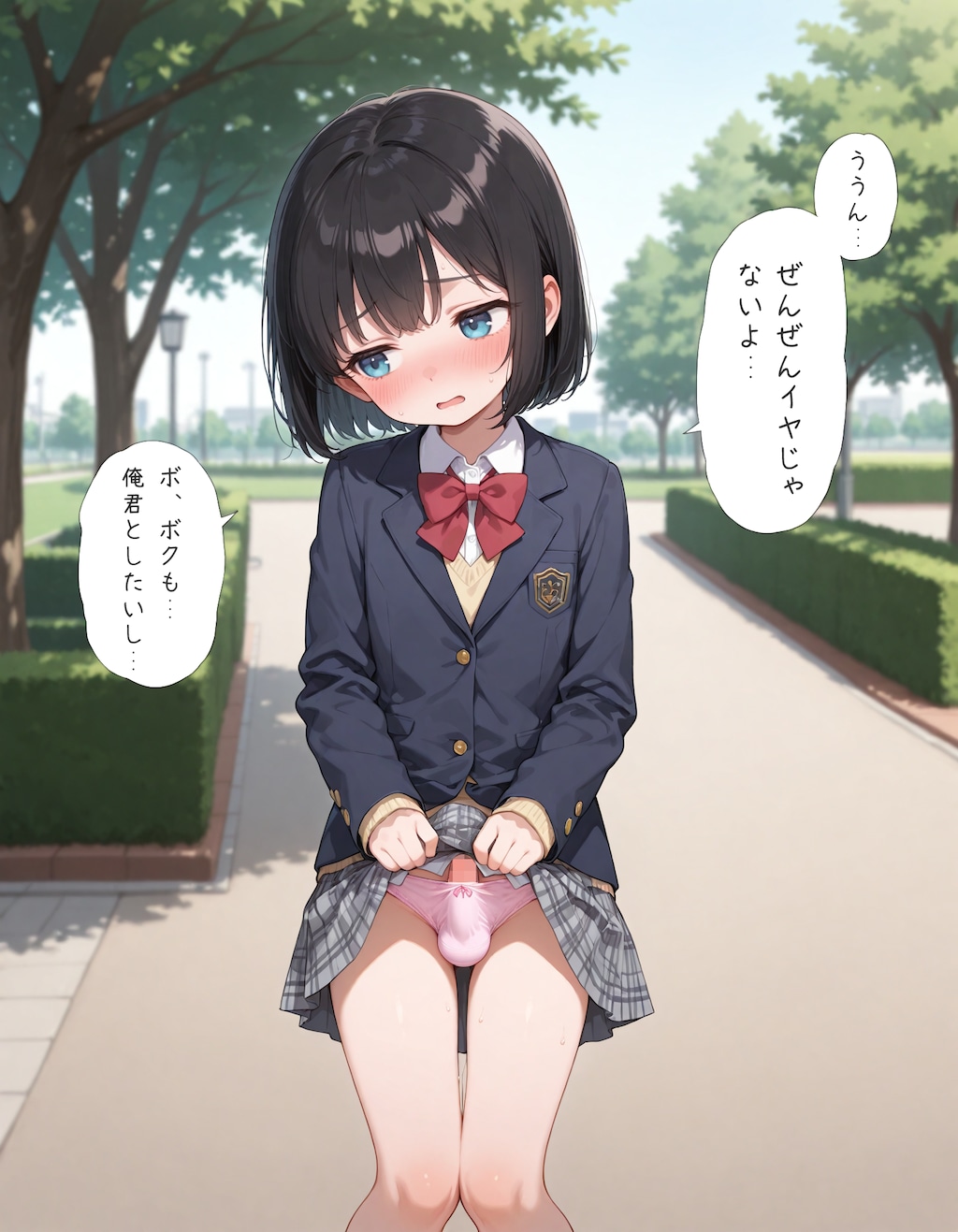 デート中の男の娘
