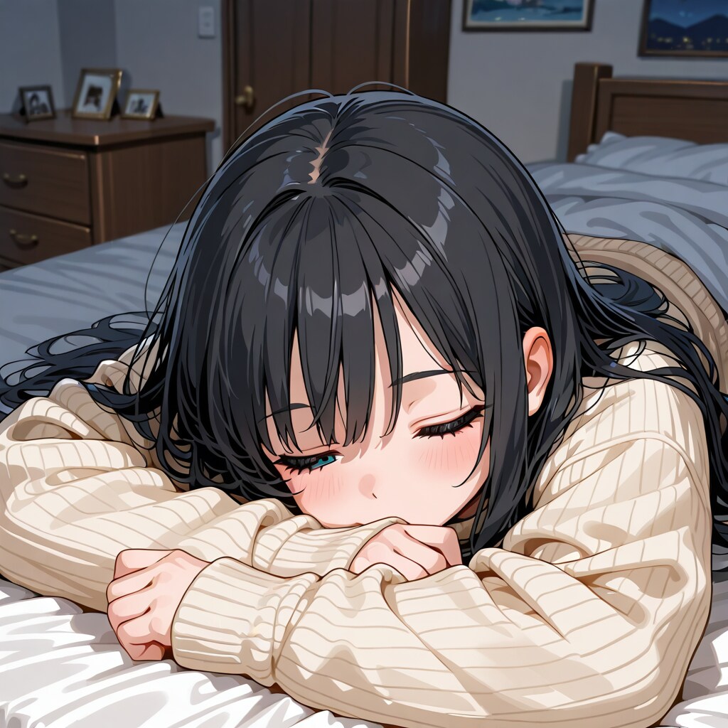 うつ伏せに寝る | の人気AIイラスト・グラビア