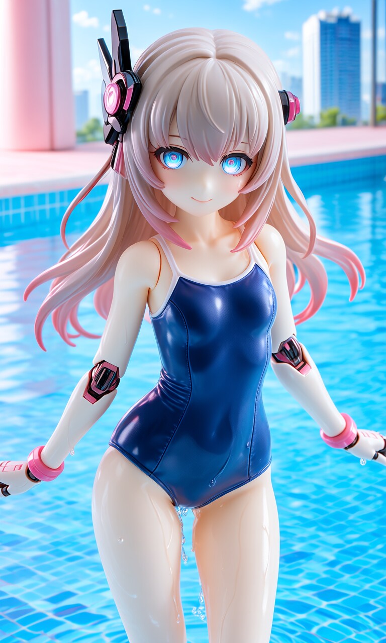 異世界制服少女達　メカ娘　スク水　アクリルドールフィギュア