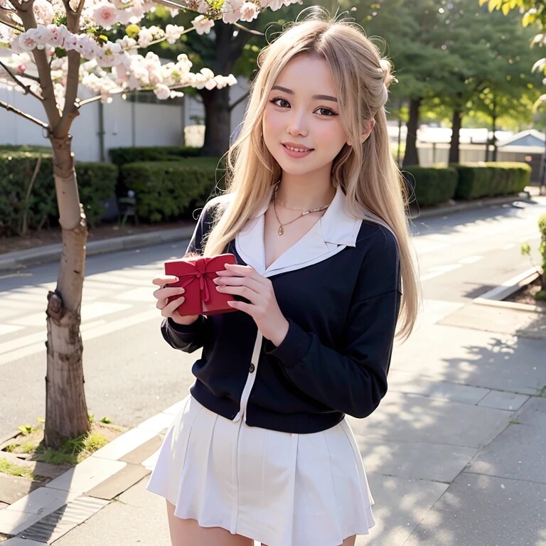 白髪ロングでセーラー服の美女 | の人気AIイラスト・グラビア