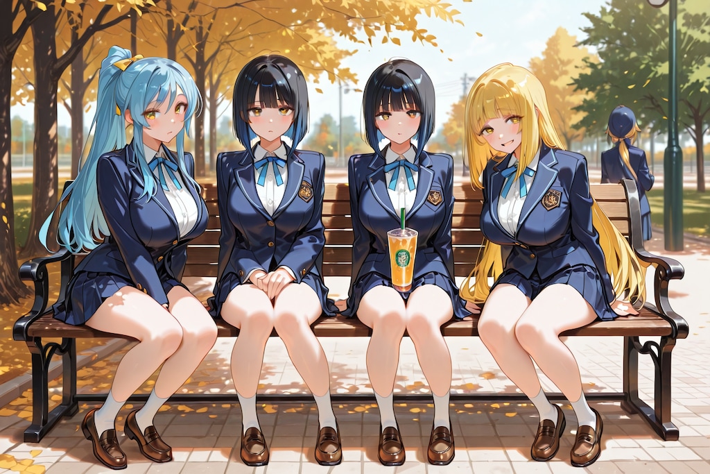 3人と指定したのに4人になるのなんで？　シェイクを飲んでるだけの健全な絵