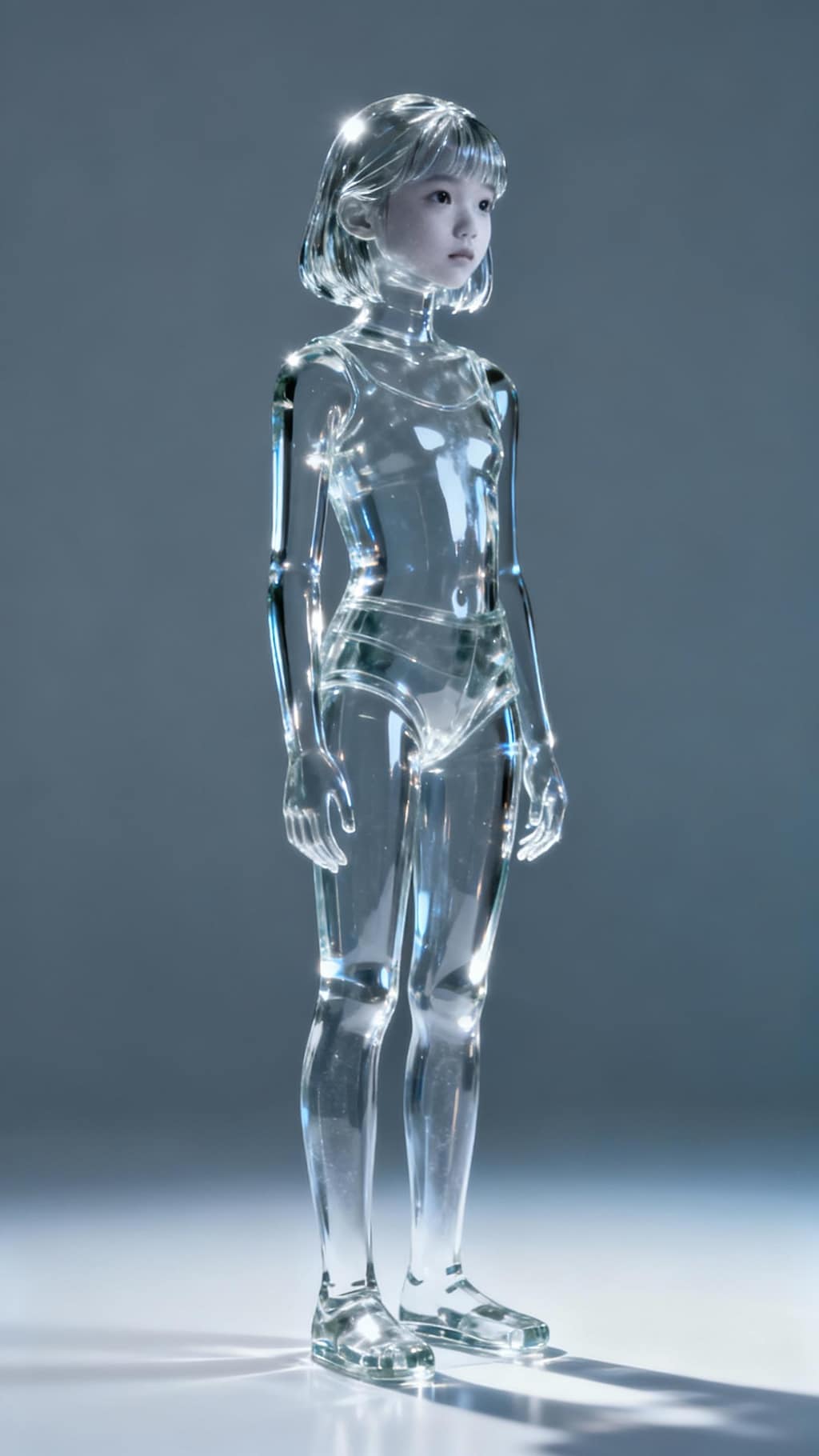 日本語記入呪文でガラスフィギュア