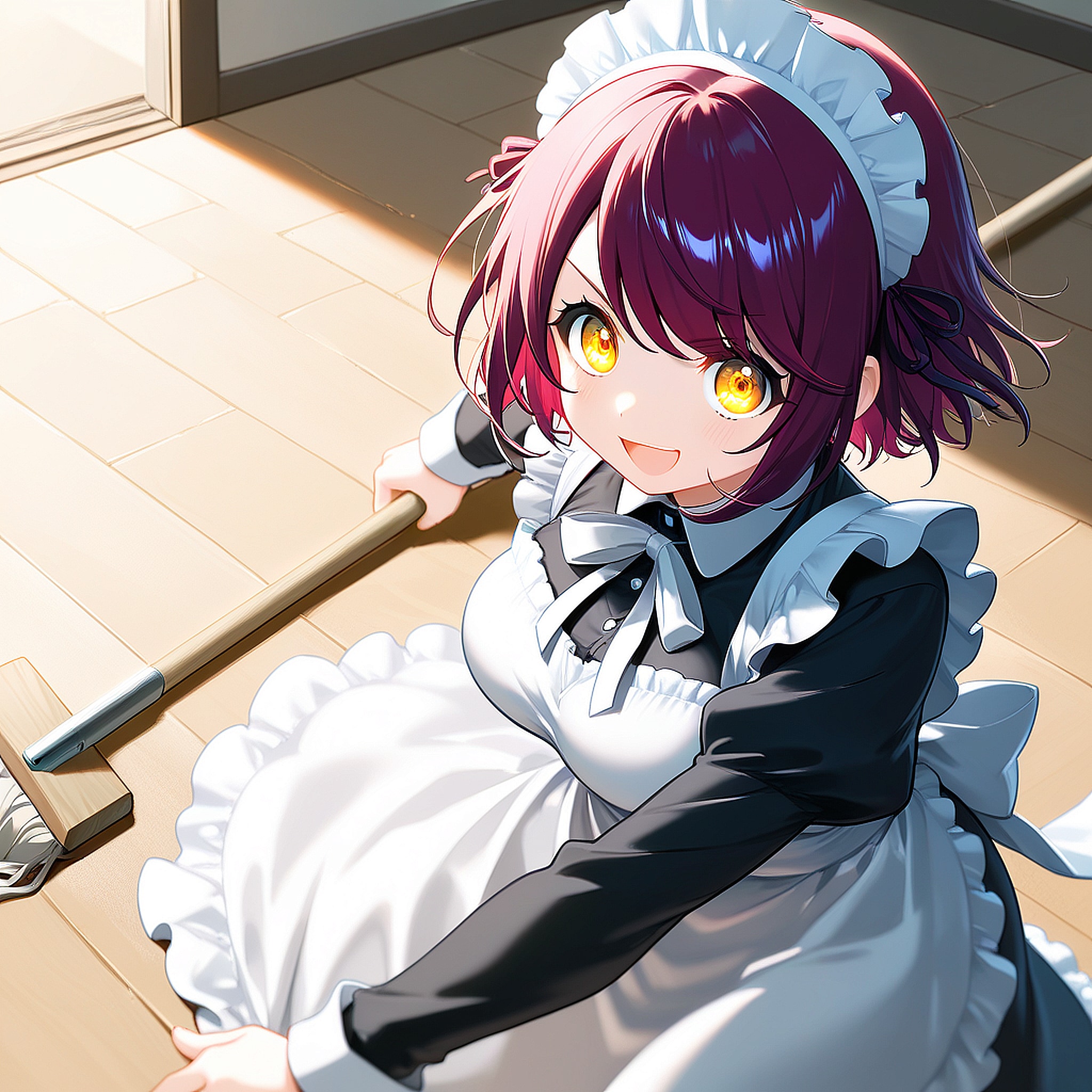 こんにちは（挨拶メイドの芽衣ちゃん） | の人気AIイラスト・グラビア