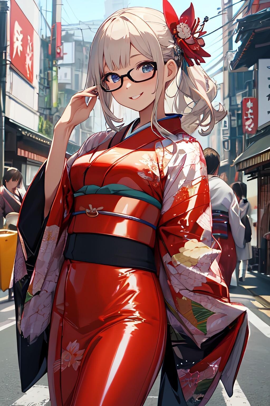 ツヤテカ着物🌟＋👘＝🎇