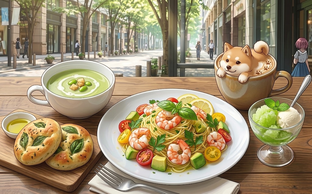冷製パスタランチ