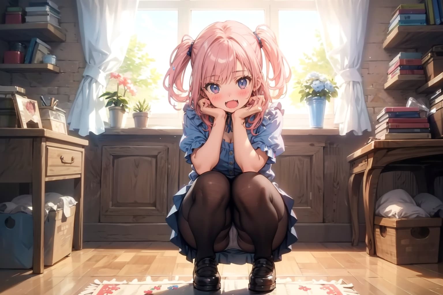 しゃがみこみパンチラ