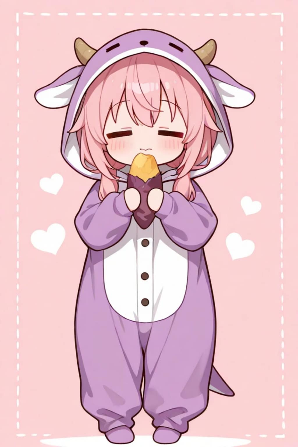 いも食うピンク髪ちゃん