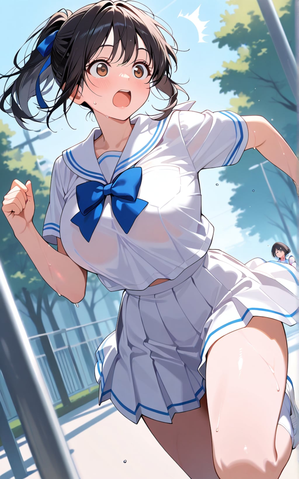 逃げる青・追う赤