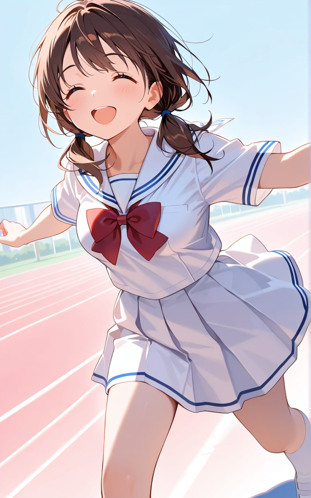 逃げる青・追う赤