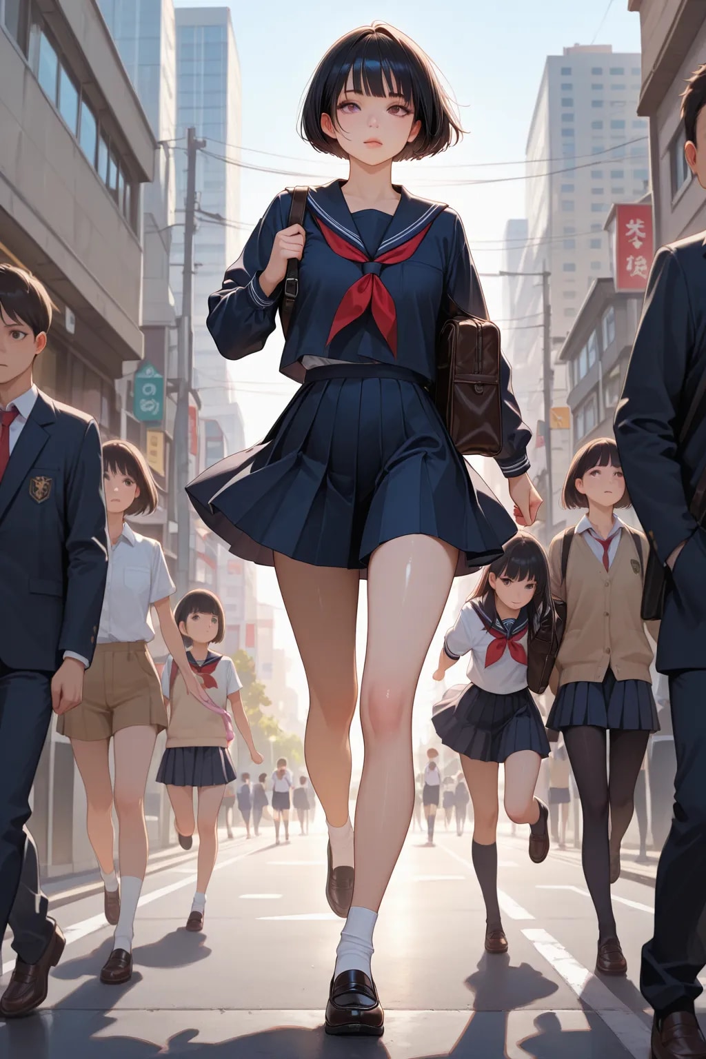 通学 | の人気AIイラスト・グラビア