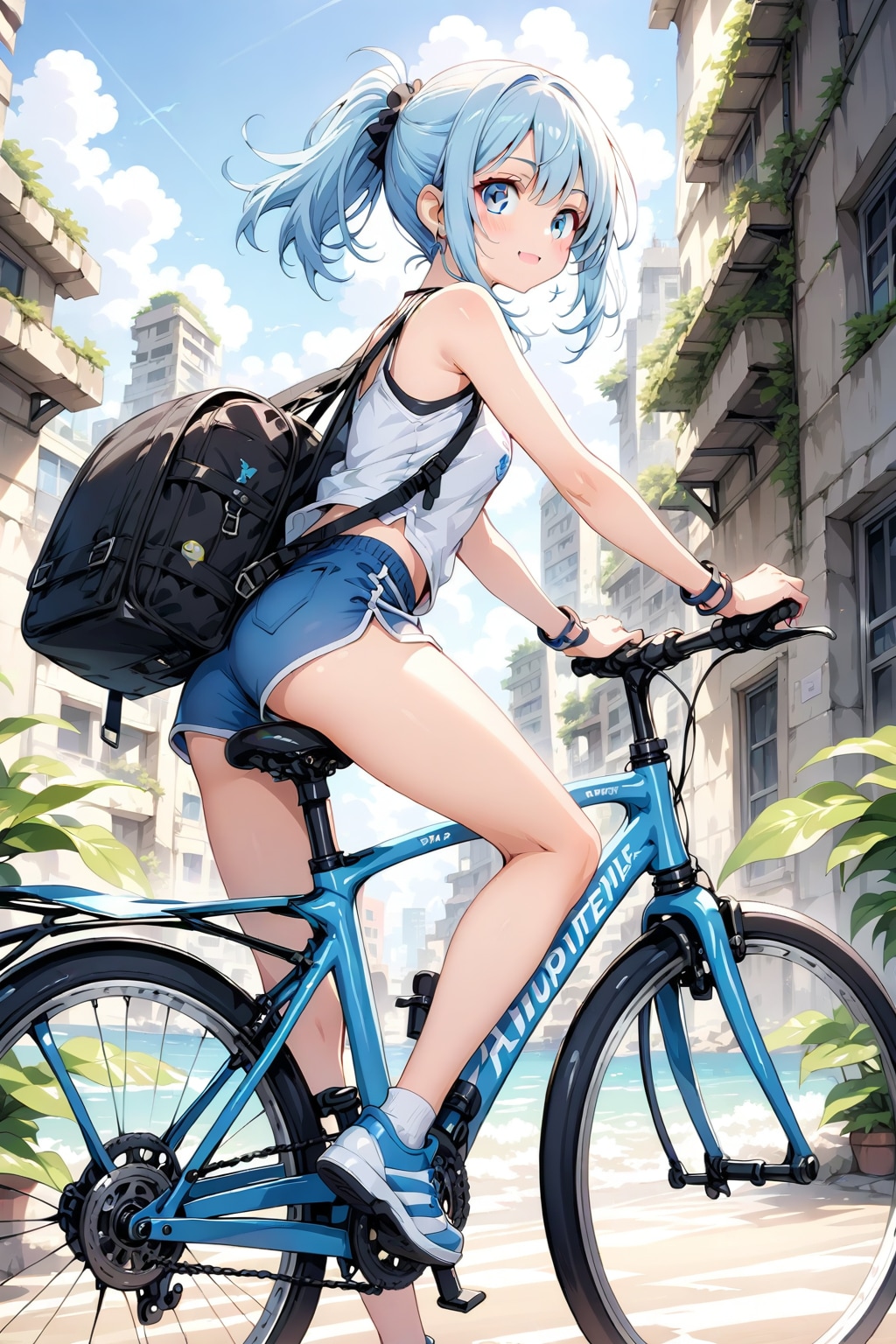 青ぽにちゃん サイクリング_LARIMAR