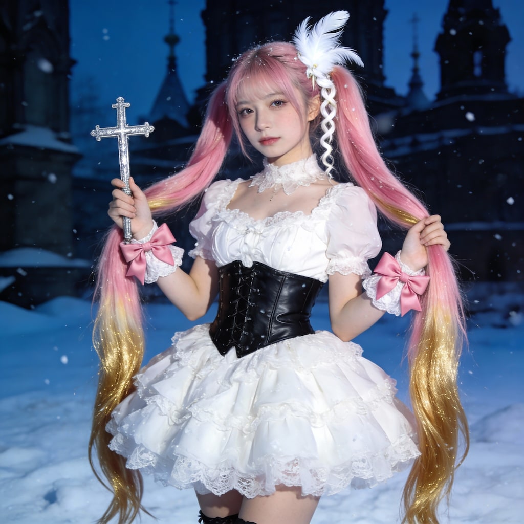 聖なる夜のゴスロリ美少女