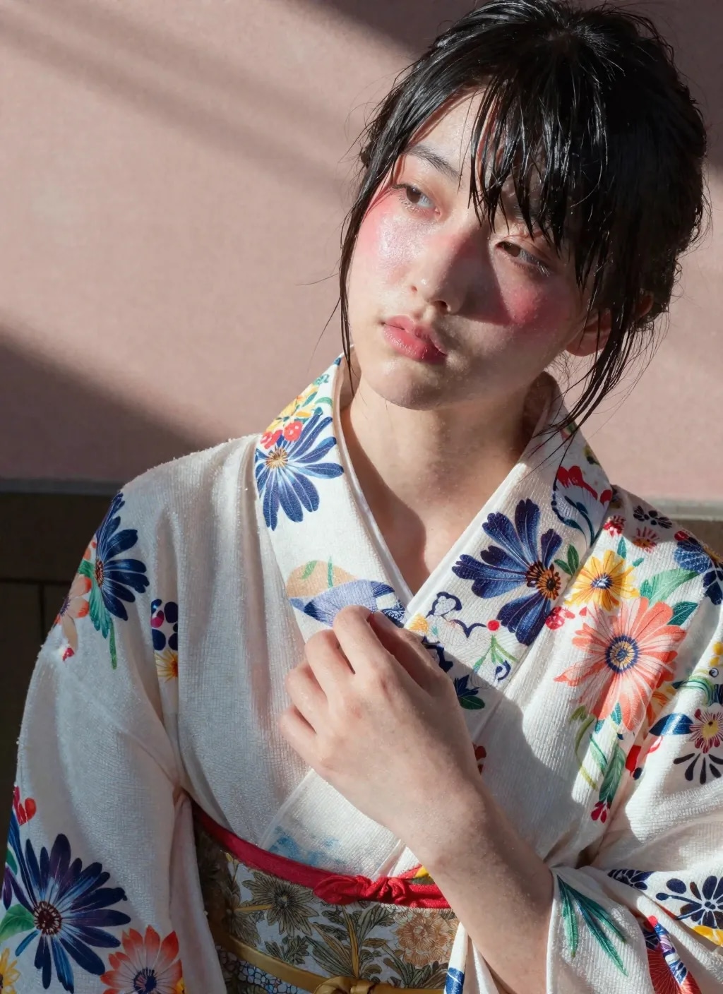 暑い日の浴衣。蒸れた浴衣を。。。フェチ