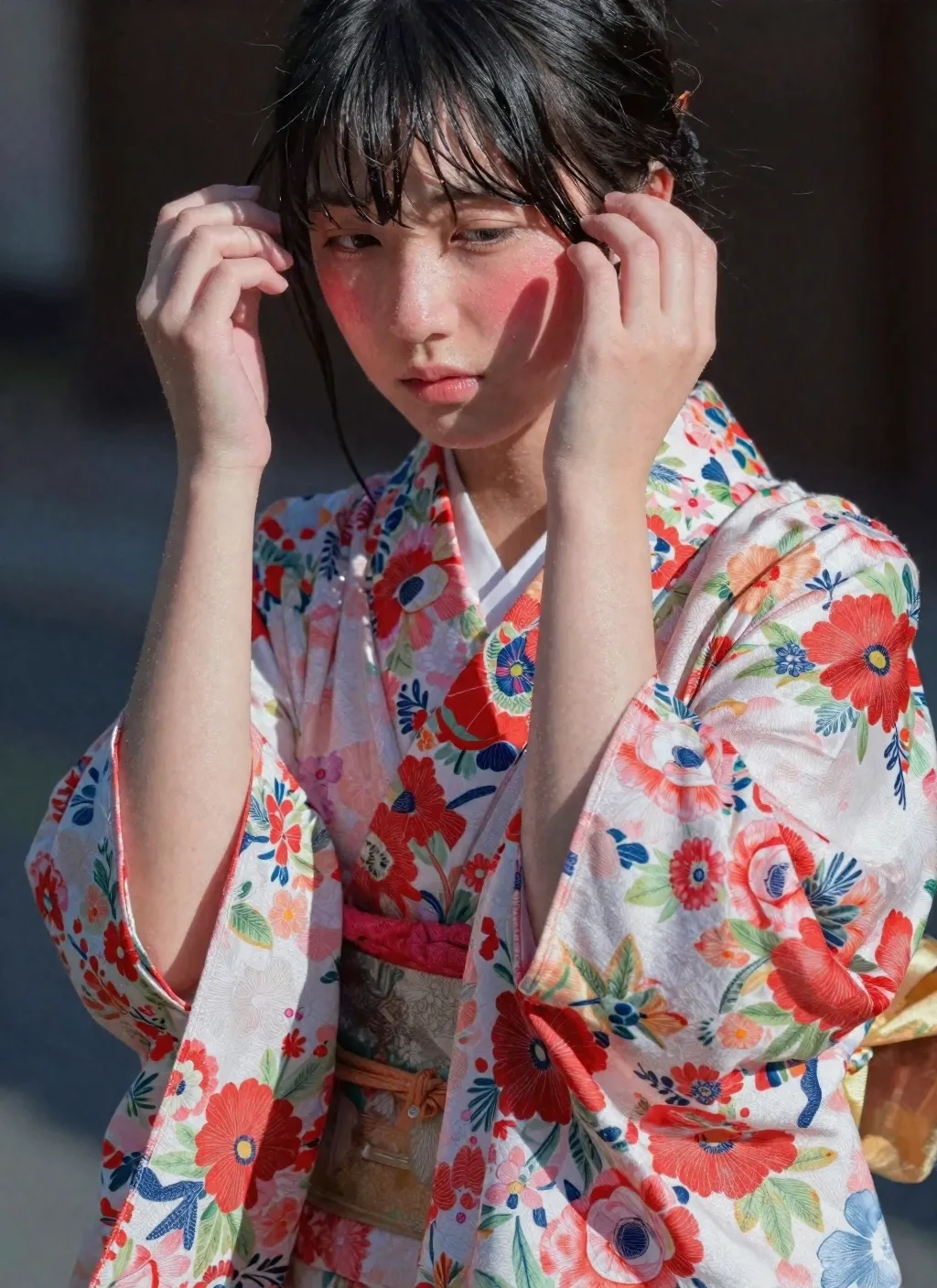 暑い日の浴衣。蒸れた浴衣を。。。フェチ