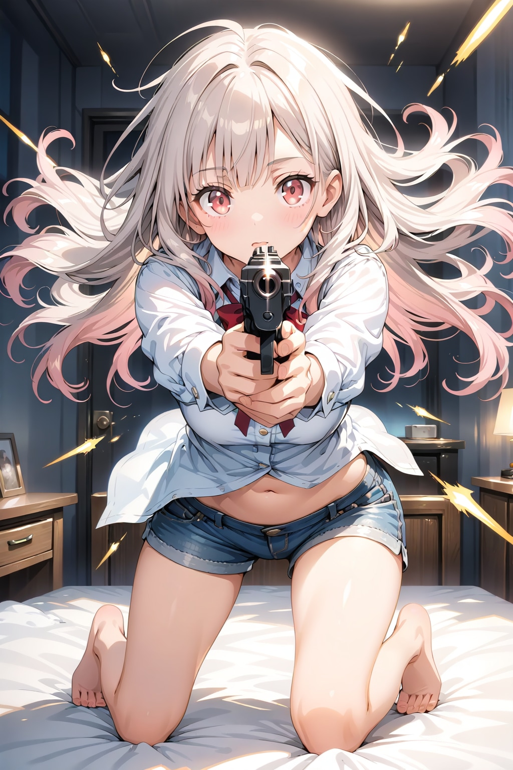 ちょっと、隠れててねっ！